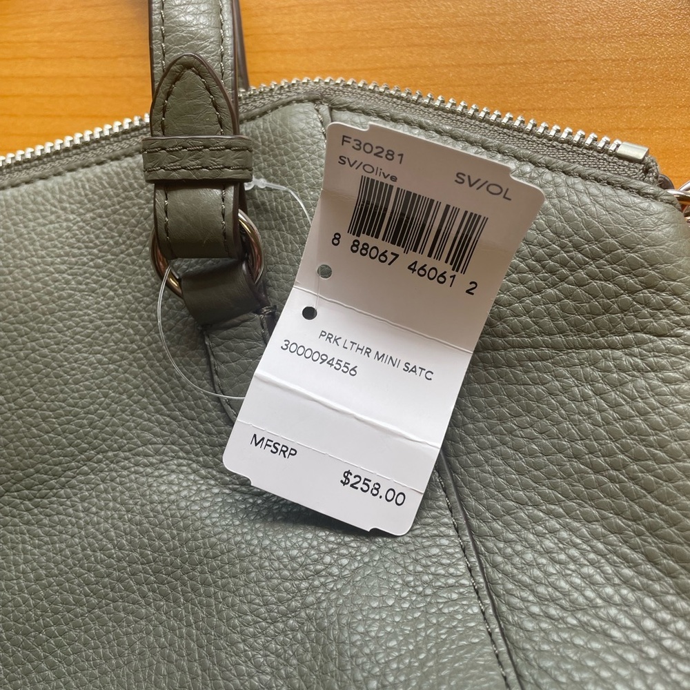 Coach Olive Pebbled Leather Mini Satchel